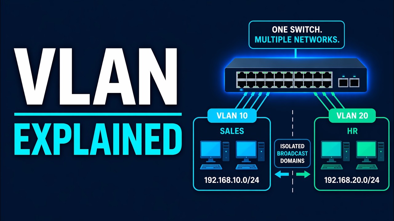 VLAN Explained &ndash; What is a VLAN & How Do Virtual LANs Work? | Network+ CCNA Animated