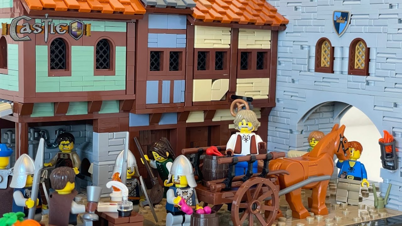 LEGO CASTLE MOC Town / MEDIEVAL / Diorama / NBRICKS_