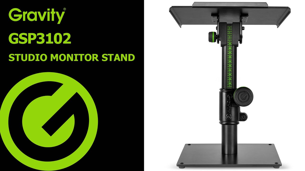 GRAVITY GSP3102 TABLE TOP ADJUSTABLE STUDIO MONITOR SPEAKER STAND