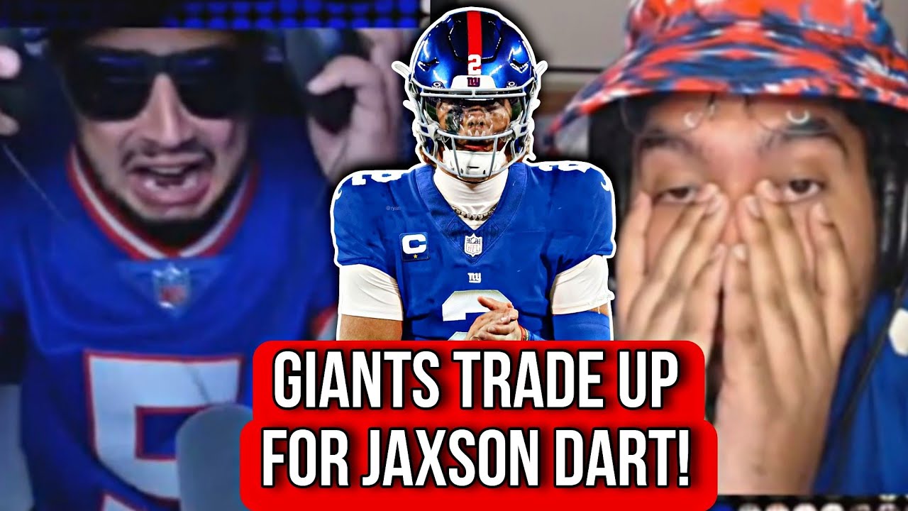 GIANTS FANS REACT LIVE to TRADING UP For Jaxson Dart