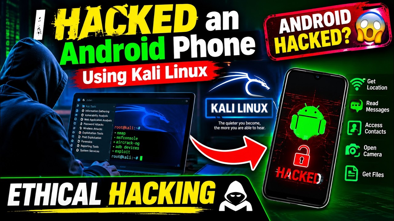 How to HACKED an Android Phone Using Kali Linux 🔥 | Ethical Hacking Tutorial for Beginners