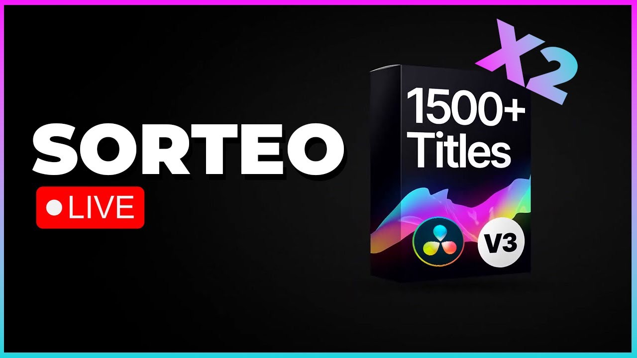 Sorteo Titles Pro 1500+ para DaVinci Resolve X2 🤩🥳