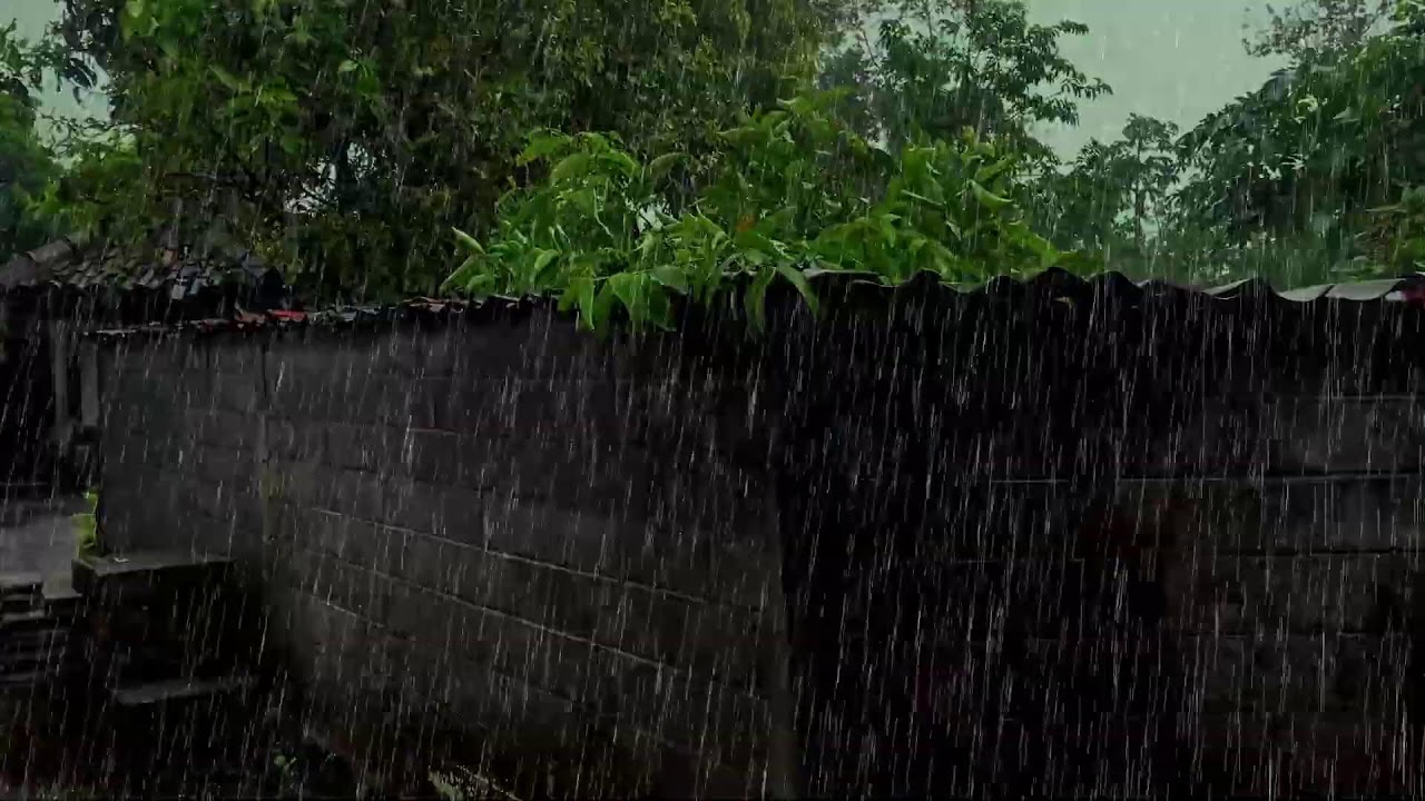 10 Hours of Heavy Rain Sounds for Sleeping | Black Screen ASMR Rain
