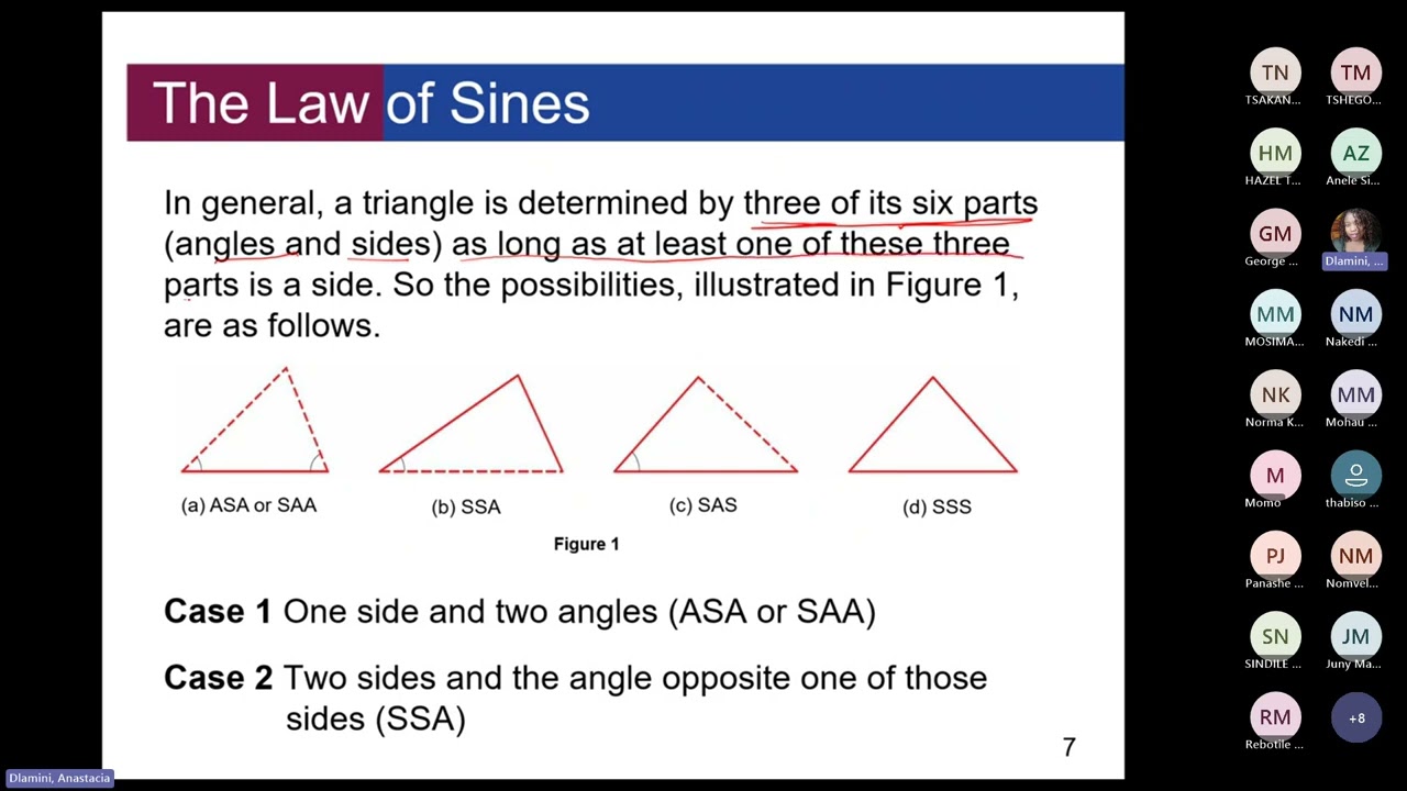 MAT1510 (2024) The Law of Sines