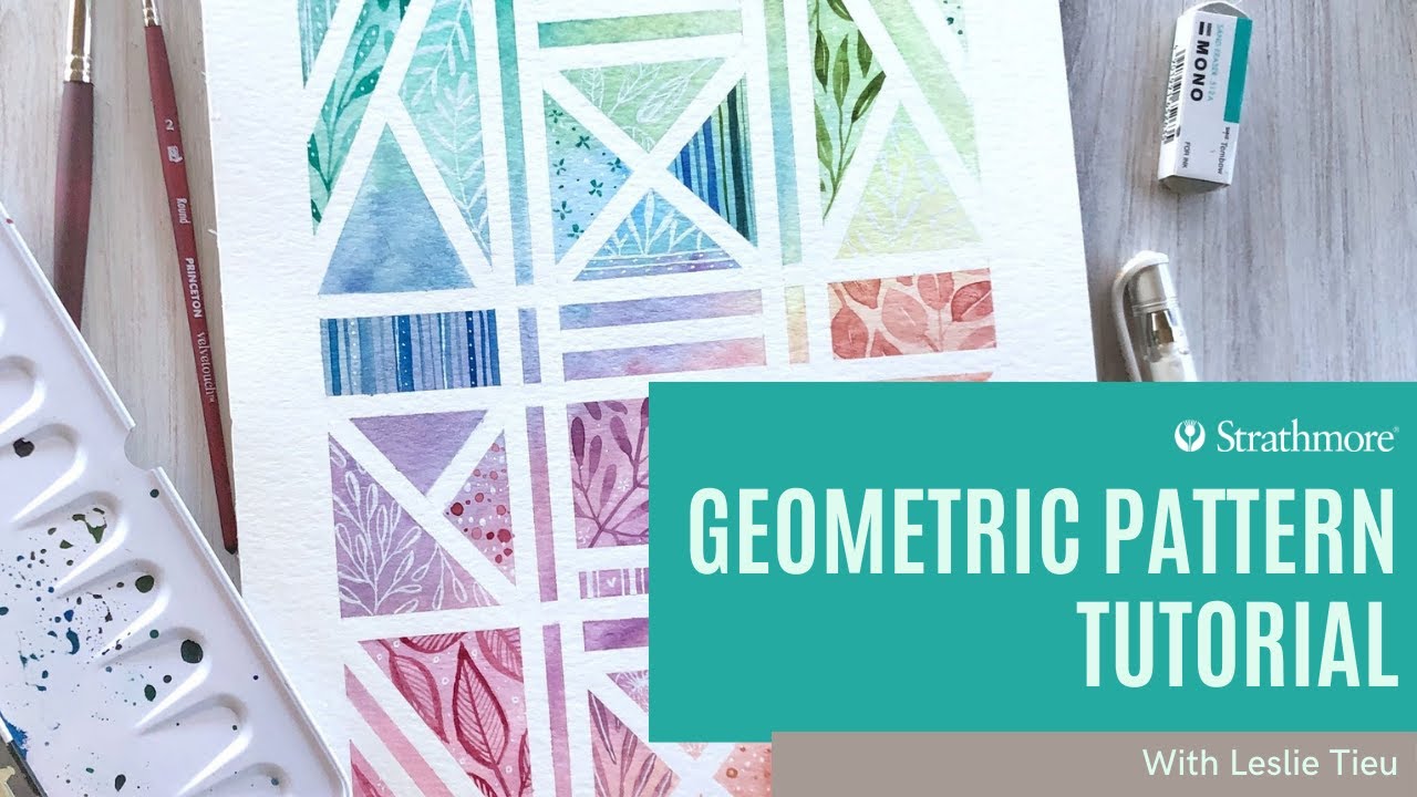 Geometric Watercolor Pattern Tutorial