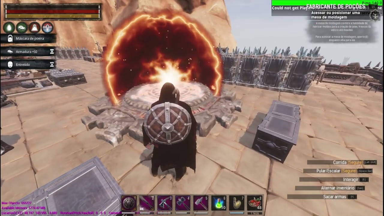 Conan Exiles icor muito fácil agora com as trocas das pedras