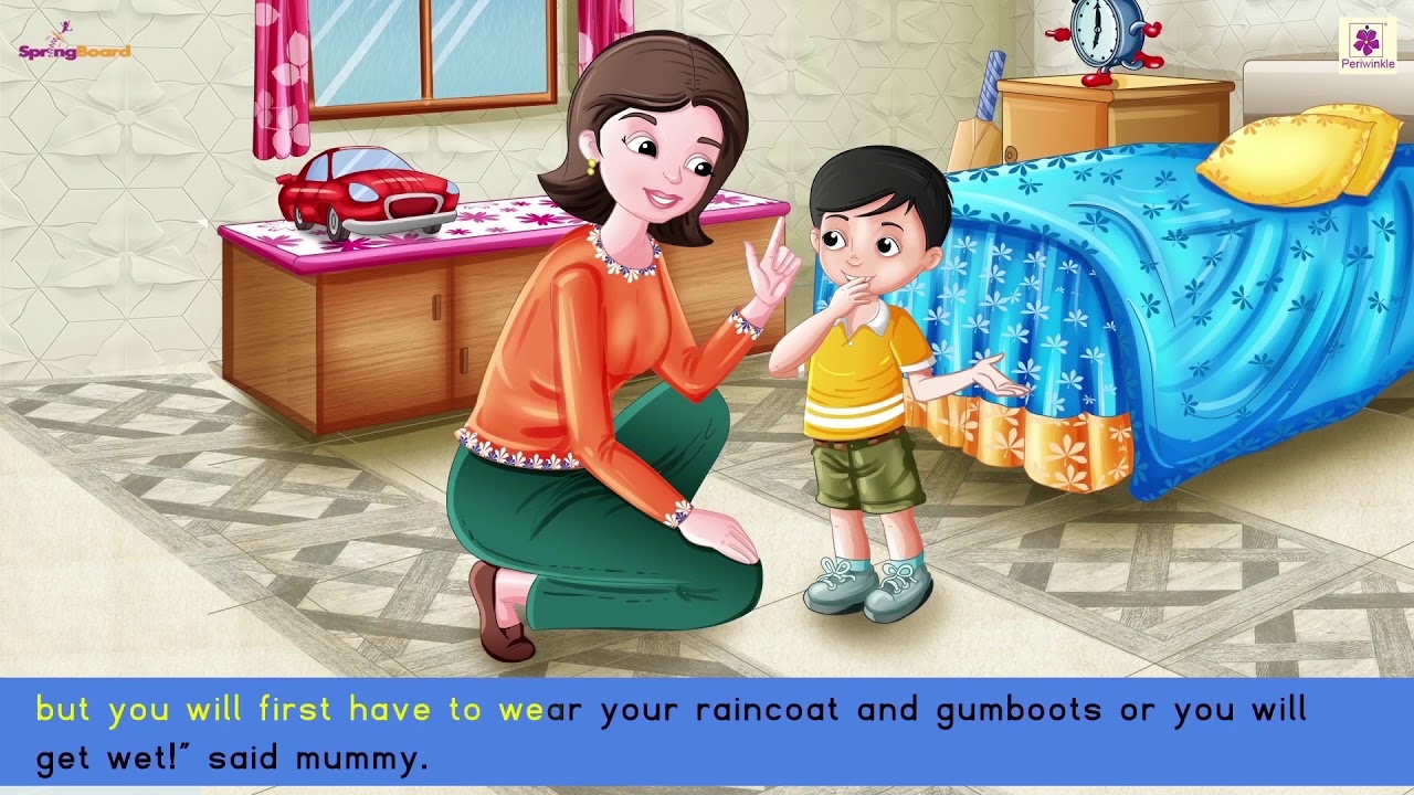 A Rainy Day | Junior KG Stories For Kids | Periwinkle