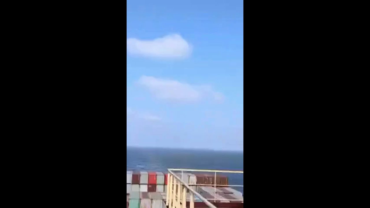 Commercial vessel captures dramatic moment at sea