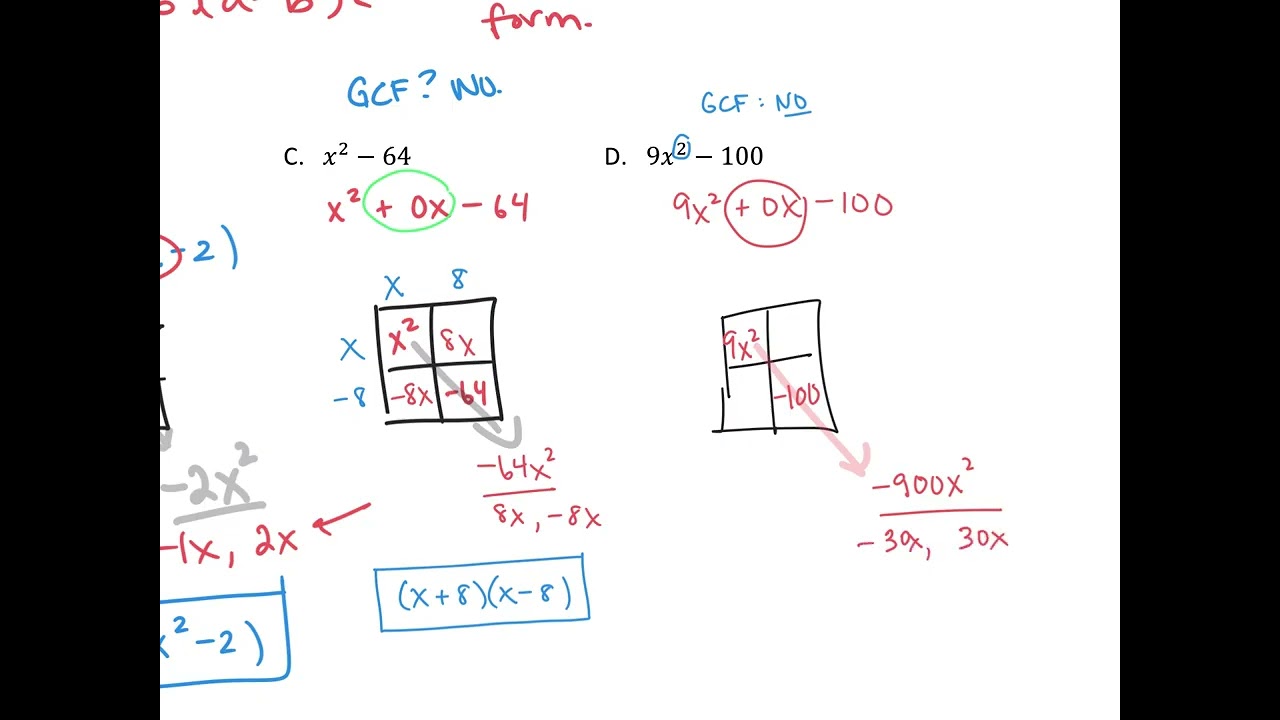 Factor a Difference of Two Squares
