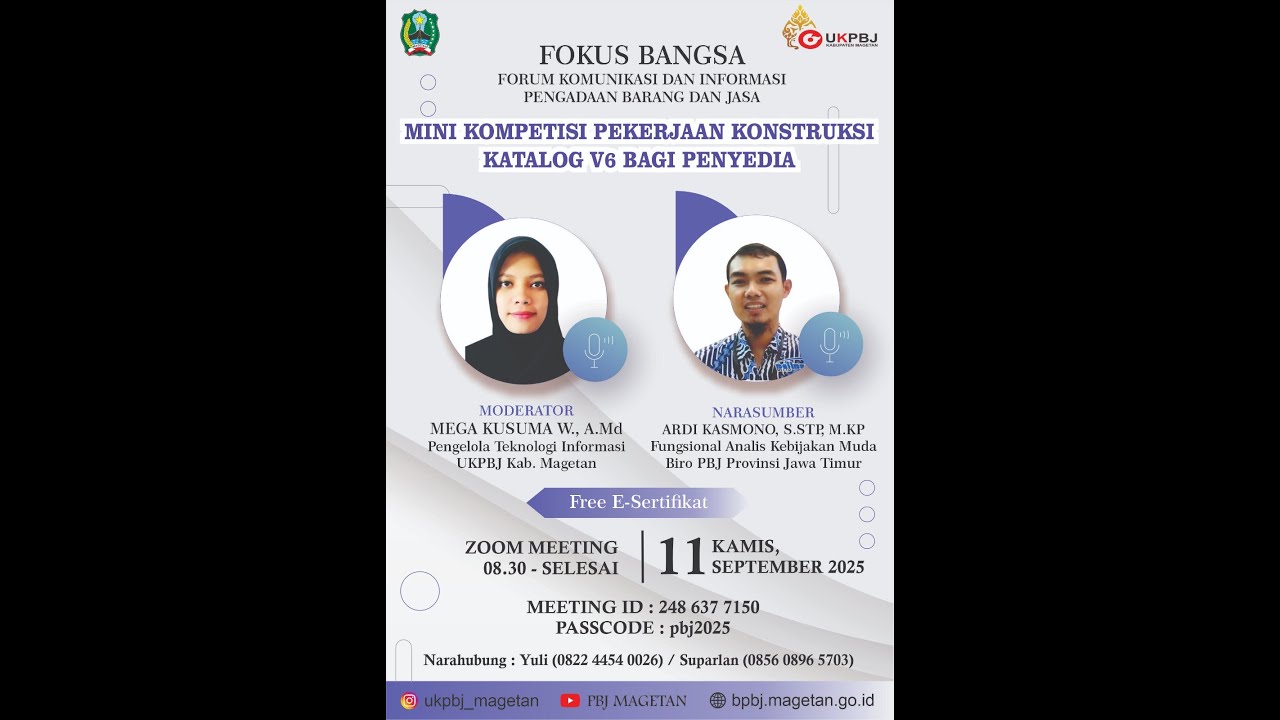 MINI KOMPETISI PEKERJAAN KONSTRUKSI BAGI PENYEDIA PDA KATALOG ELEKTRONIK VERSI 6
