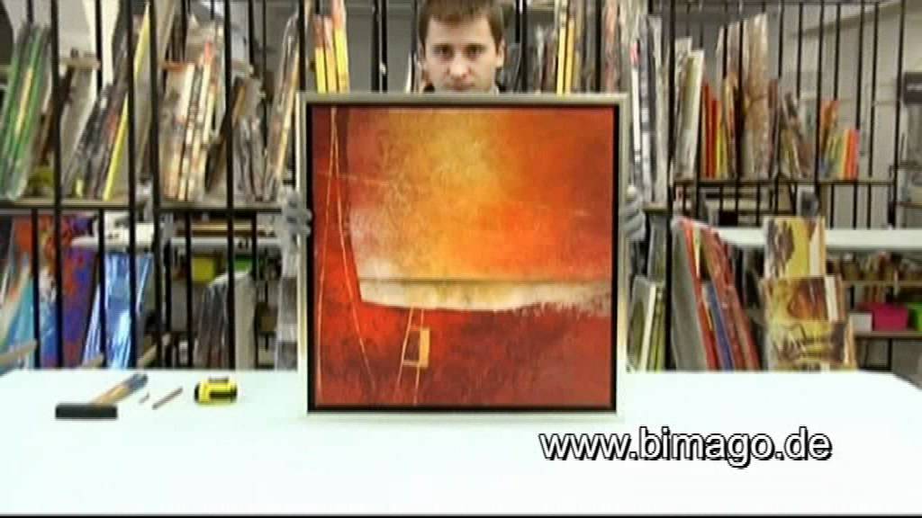 Zackenaufhänger -- wie hängt man ein Bild an die Wand? bimago.de