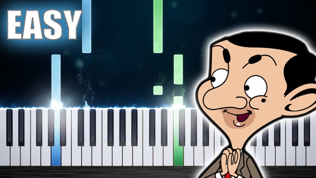 Mr. Bean Animated Theme Song - EASY Piano Tutorial by PlutaX