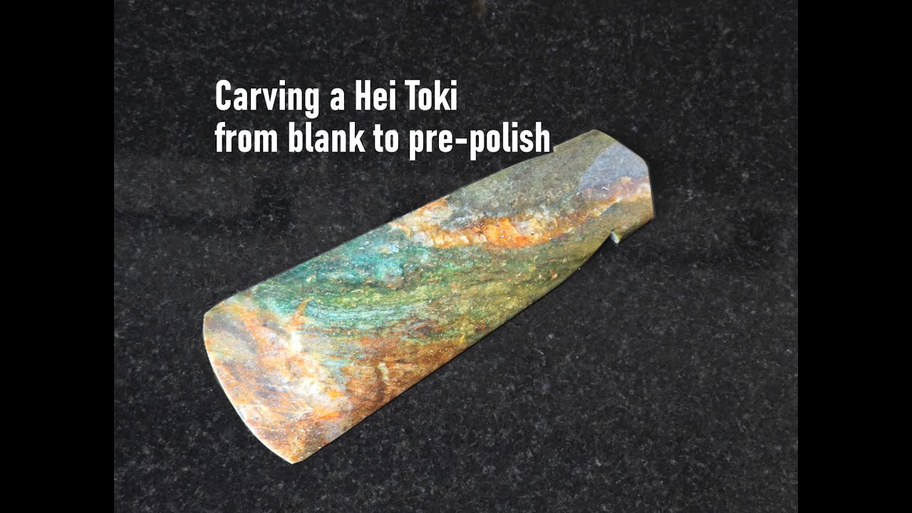 Carving a Hei Toki from blank (pre-polish)