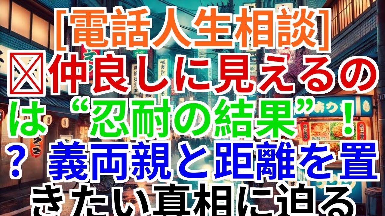 [電話人生相談] 📟仲良しに見えるのは“忍耐の結果”！？義両親と距離を置きたい真相に迫る