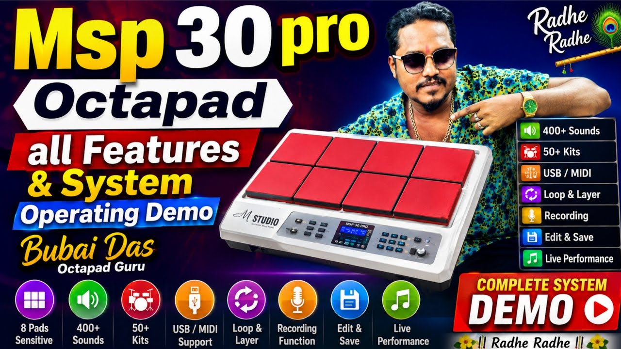 Msp30pro Octapad all Features & System Operating Demo #mstudio #msp30pro