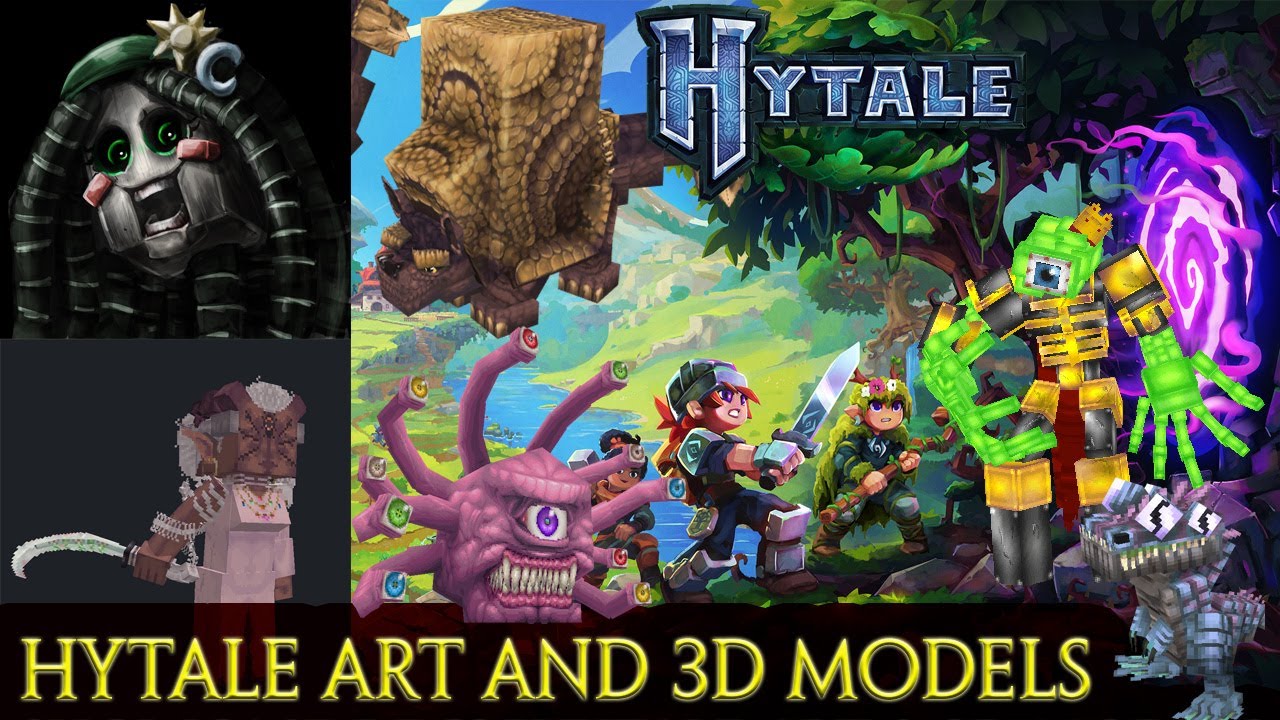 HYTALE: демонстрация арта и 3D-моделей - моддинг Hytale