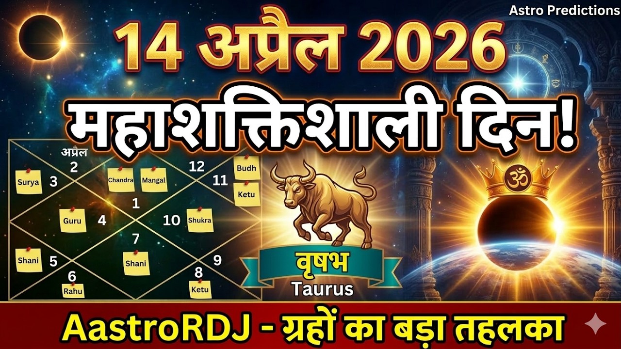 Vrishabh Rashi: 14 March 2026 Horoscope | महाशक्तिशाली योग और सटीक उपाय।