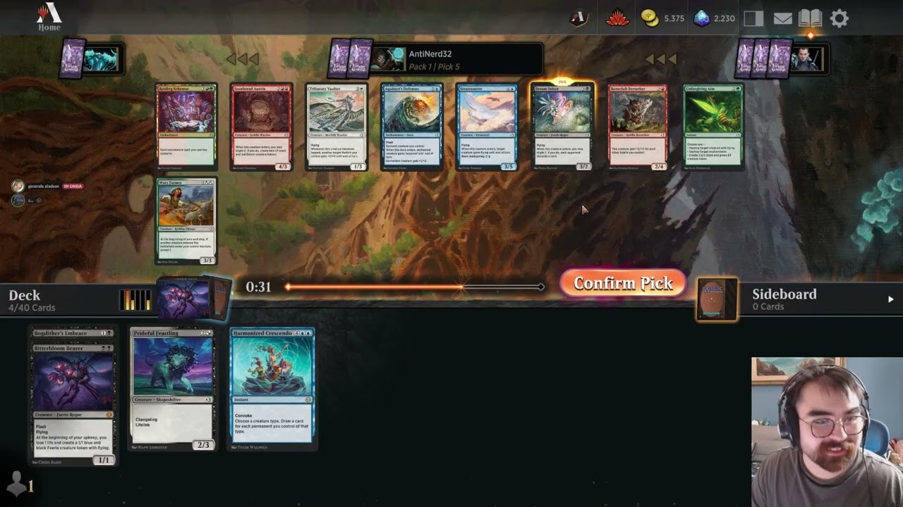 MTG Arena - Lorwyn Eclipsed Qualifier Draft Day 1 - Imparare a Prendere le Botte [VOD]