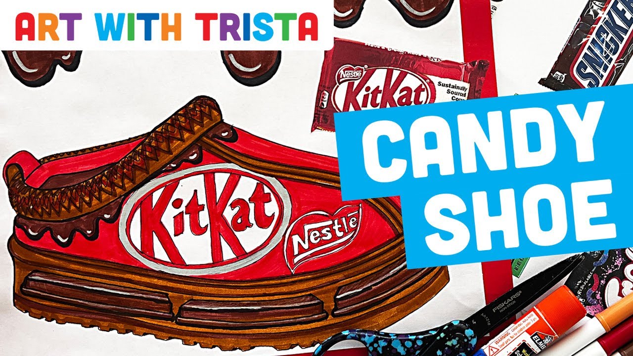 How to Make a Candy Shoe Graphic Design Art Lesson - Art With Trista Video Tutorial