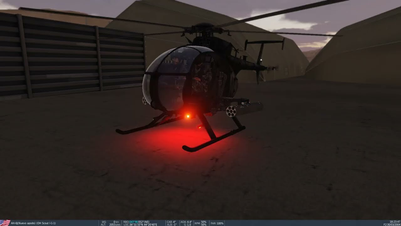 DCS AH6J. Aprendiendo. Misión OIF: 160.ª unidad de helicópteros de ataque ligero SOAR / modelo AH-6j