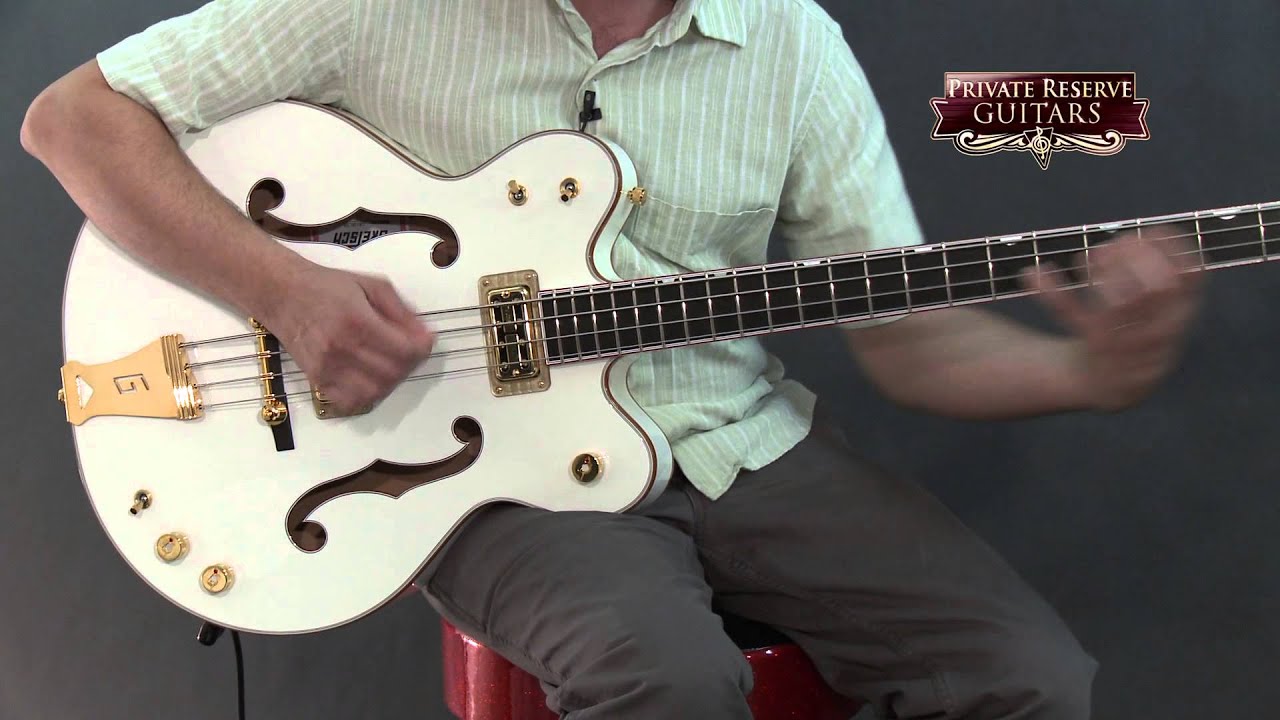 Бас-гитара Gretsch Guitars G6136LSB White Falcon, белая