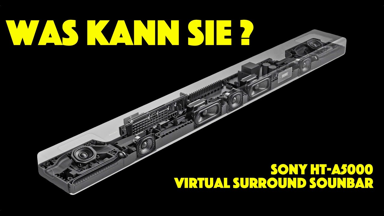Sony HT-A5000 Soundbar - virtueller Kino Surround-Sound ohne Kabel verlegen für das Heimkino