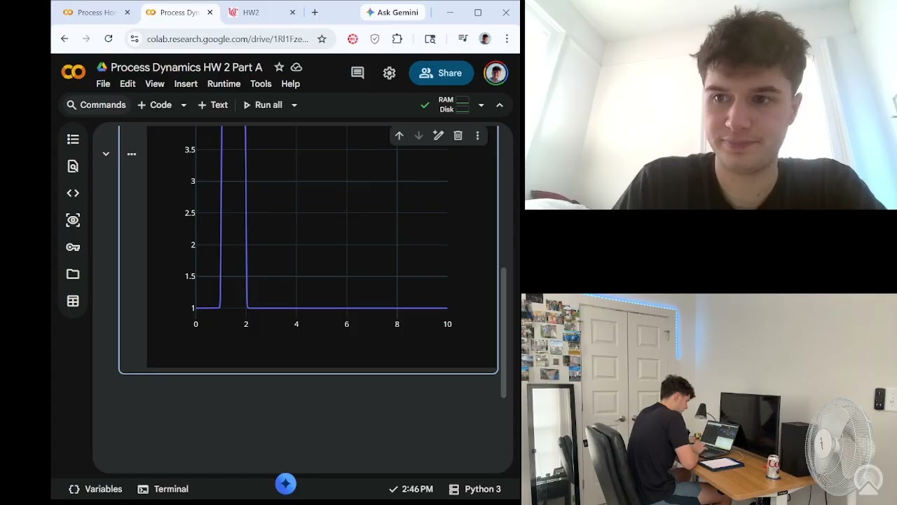 Process Dynamics and Controls HW2A