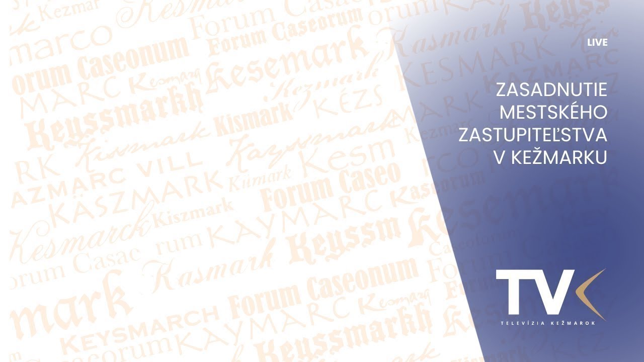 Zasadnutie Mestského zastupiteľstva v Kežmarku 21. novembra 2025, 10.00 hod.