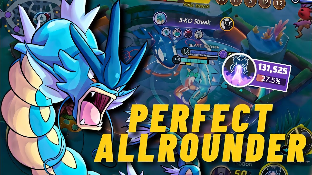 Gyarados The Best all-rounder?? Pokemon unite 👑 Gyarados Domination 🐉#pokemonunite #gyarados 