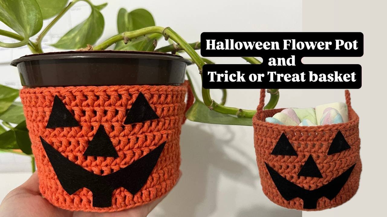 Halloween Themed Flower Pot or Trick or Treat Basket