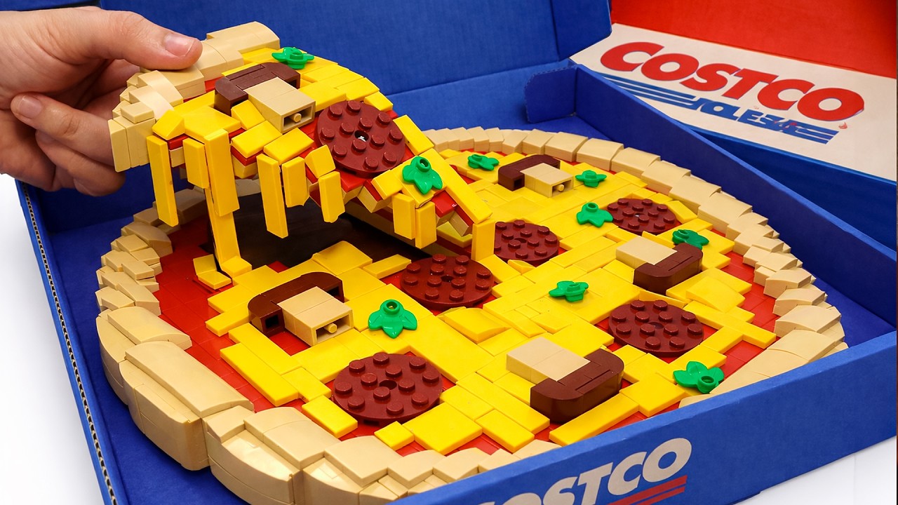 From $1 to WOW: LEGO Costco Pizza Machine!