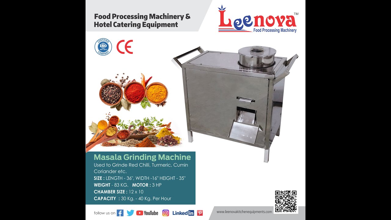 -Masala Grinder Machine /Dry Masala Grinder Machine/Chilli Powder And Masala - Leenova