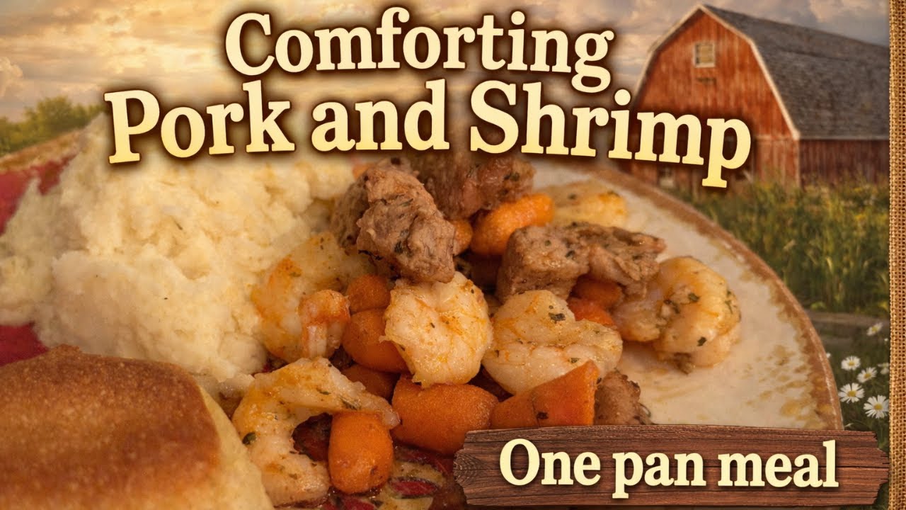 Порция Southern Comfort на одной сковороде 🍤🐖 | Бюджетный вариант 🏡🍽️