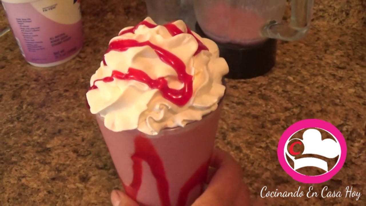 frappe de fresa 😋 Que rico! 