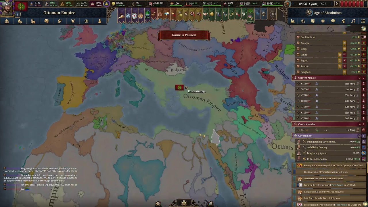 LIVE EU5 OTTOMANS PLAYTHROUGH, WE NEED TO SQUEEZE HARD! THE PEOPLE ARE STARVING!