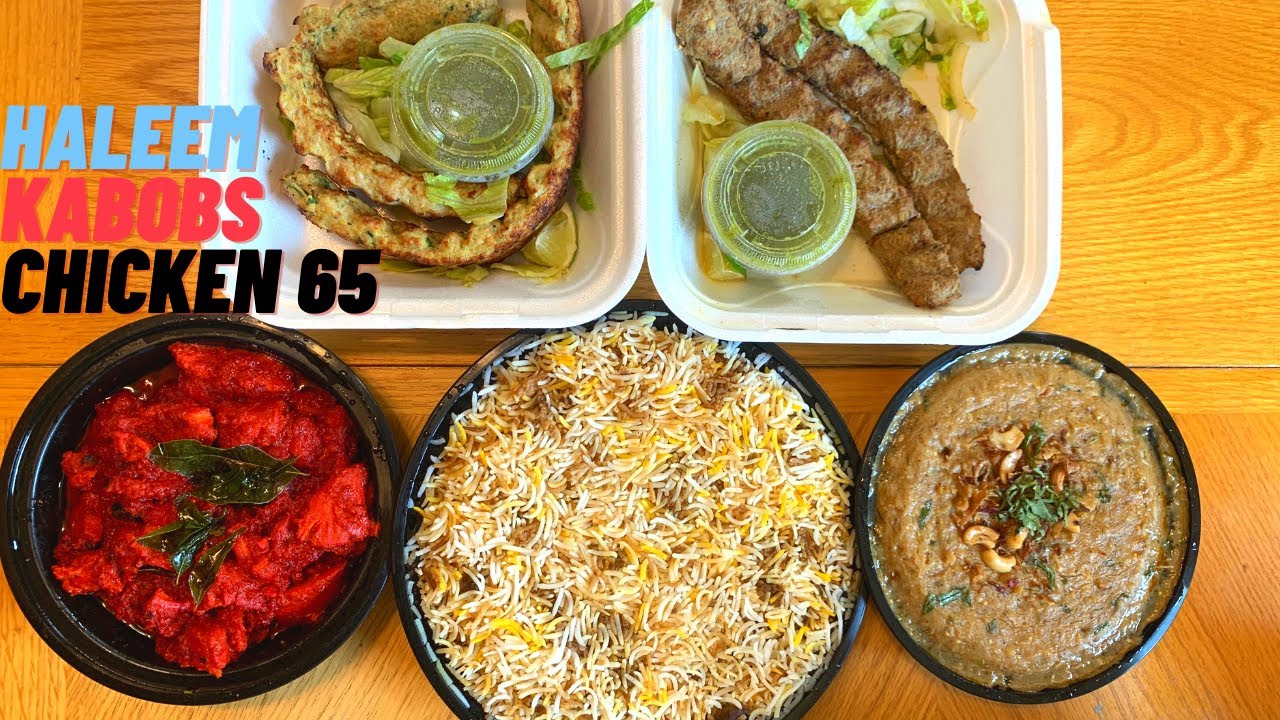 CHICKEN 65, HALEEM, KABOBS & MORE AT FALAK RESTAURANT. HALAL FOOD REVIEWS