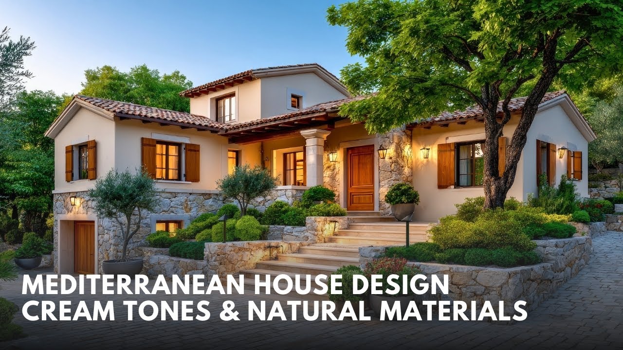 Mediterranean House Design  Cream Tones & Natural Materials