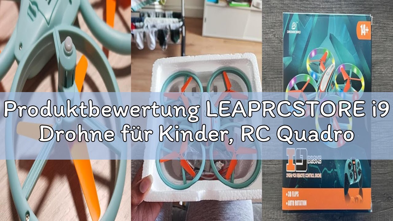 Produktbewertung LEAPRCSTORE i9 Drohne für Kinder, RC Quadrocopter mit LED Lichter, Kopflos Modus, H