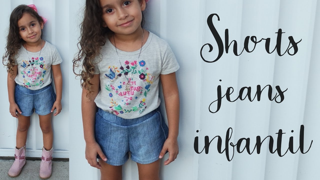 DIY SHORTS INFANTIL FEITO COM SOBRAS DE JEANS | SUELLEN REDESIGN
