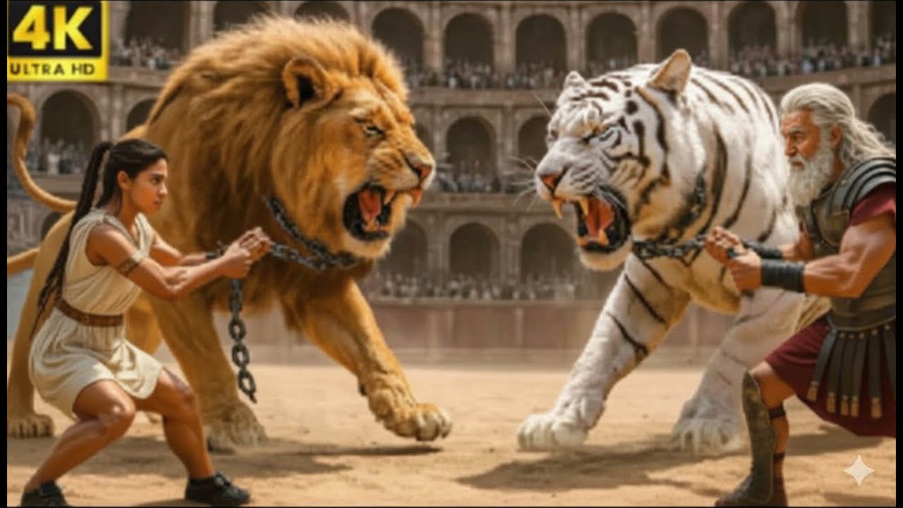 White Tiger vs Massive Lion King ⚔️ | Epic Size & Power Battle