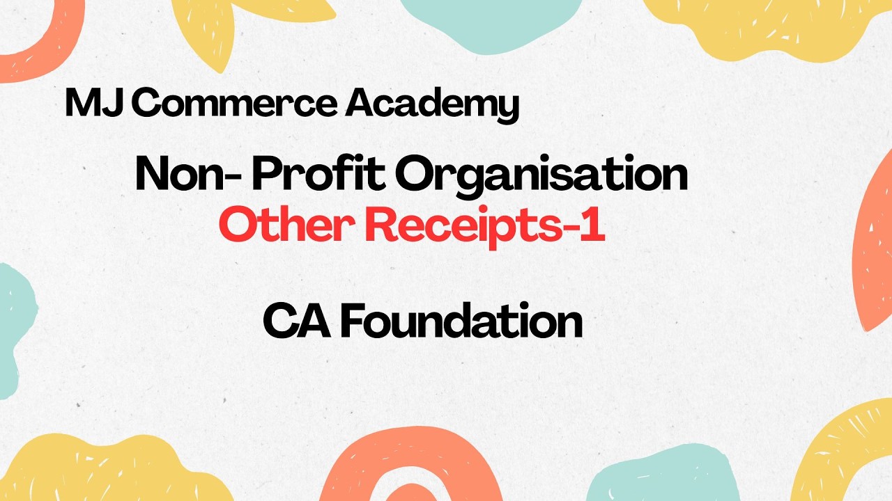 CA Foundation I Non-Profit Organization I Other Receipts-1