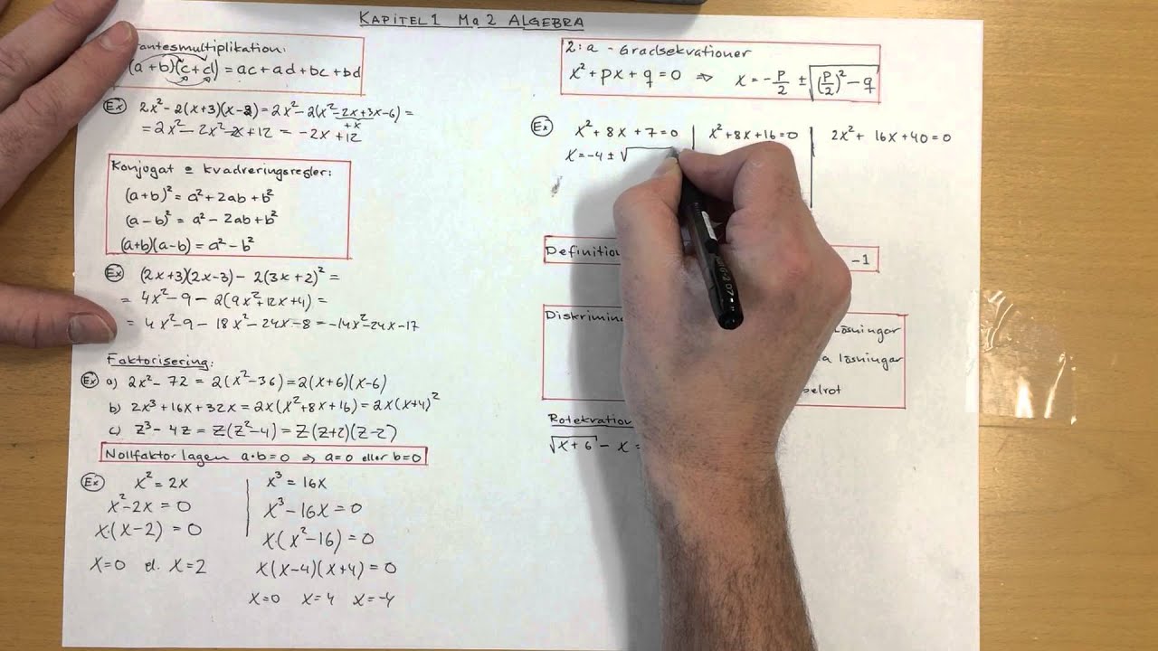 Kapitel 1 M2c Algebra