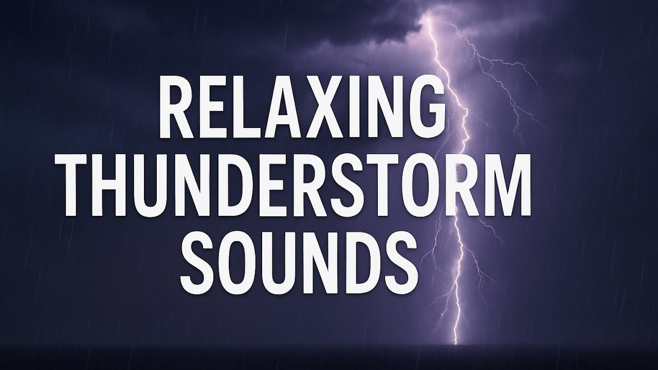 Relaxing Thunderstorm Sounds ⛈️ Heavy Rain & Distant Thunder for Sleep, Study, and Stress Relief