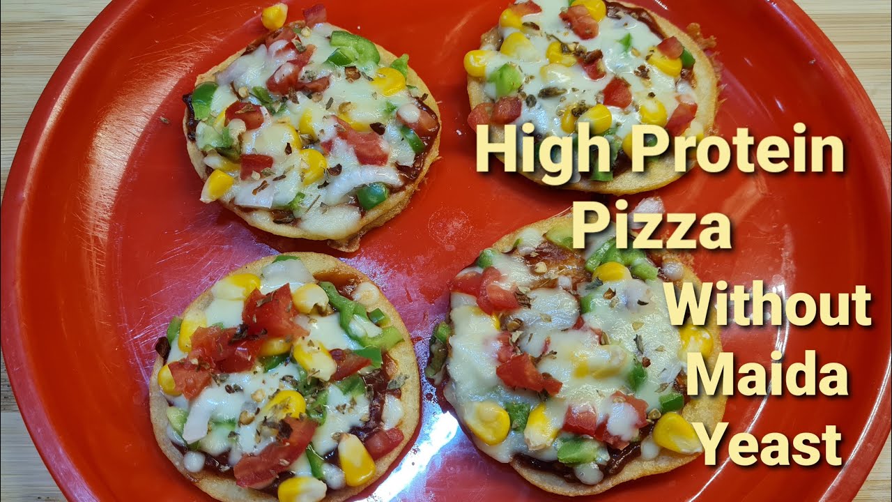 High Protein Pizza-Pizza Base Made Without Maida,Yeast-kids Lunch Box Recipe 