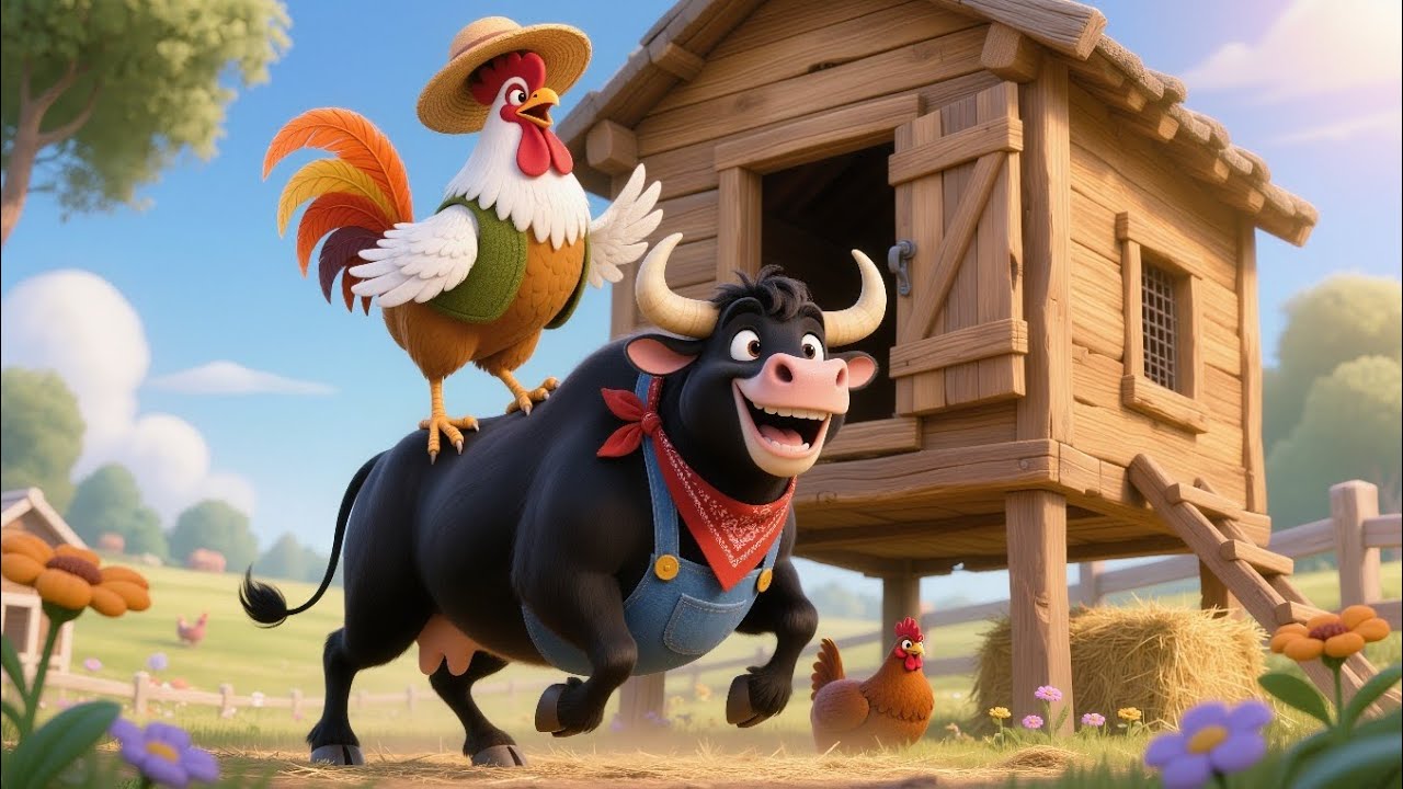 🐮🐔🎶 Boi da Cara Preta e o Galo Amigo 🌞🌾