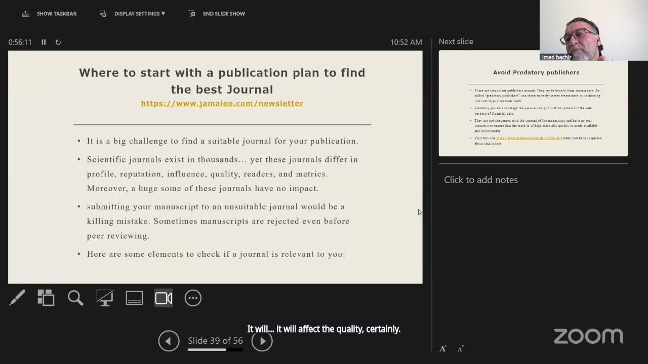 Webinar 20: Publishing for Impact