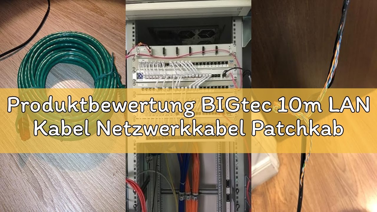 Produktbewertung BIGtec 10m LAN Kabel Netzwerkkabel Patchkabel Ethernet 2 x RJ45 Stecker High Speed