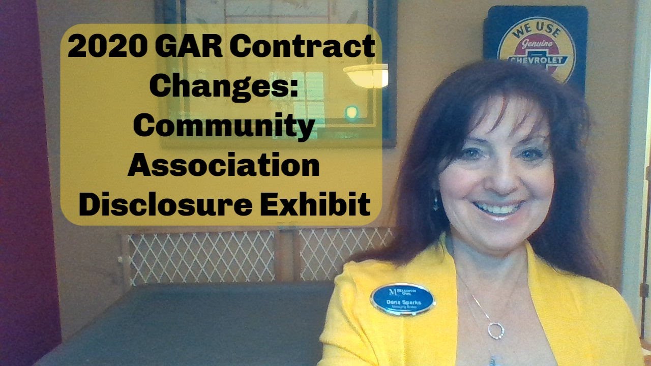 2020 GAR Contract Changes - F322 - Community Association Disclosure Exhibit