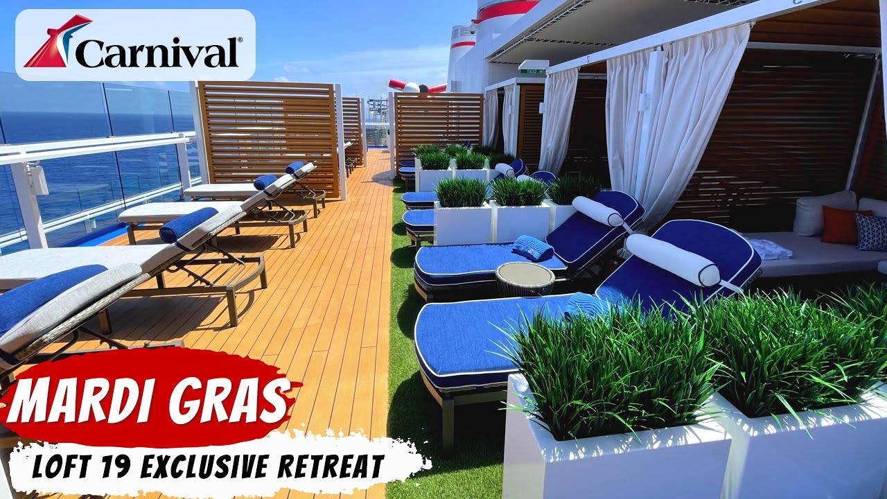Carnival Mardi Gras | Loft 19 Exclusive Onboard Retreat Tour & Review 4K