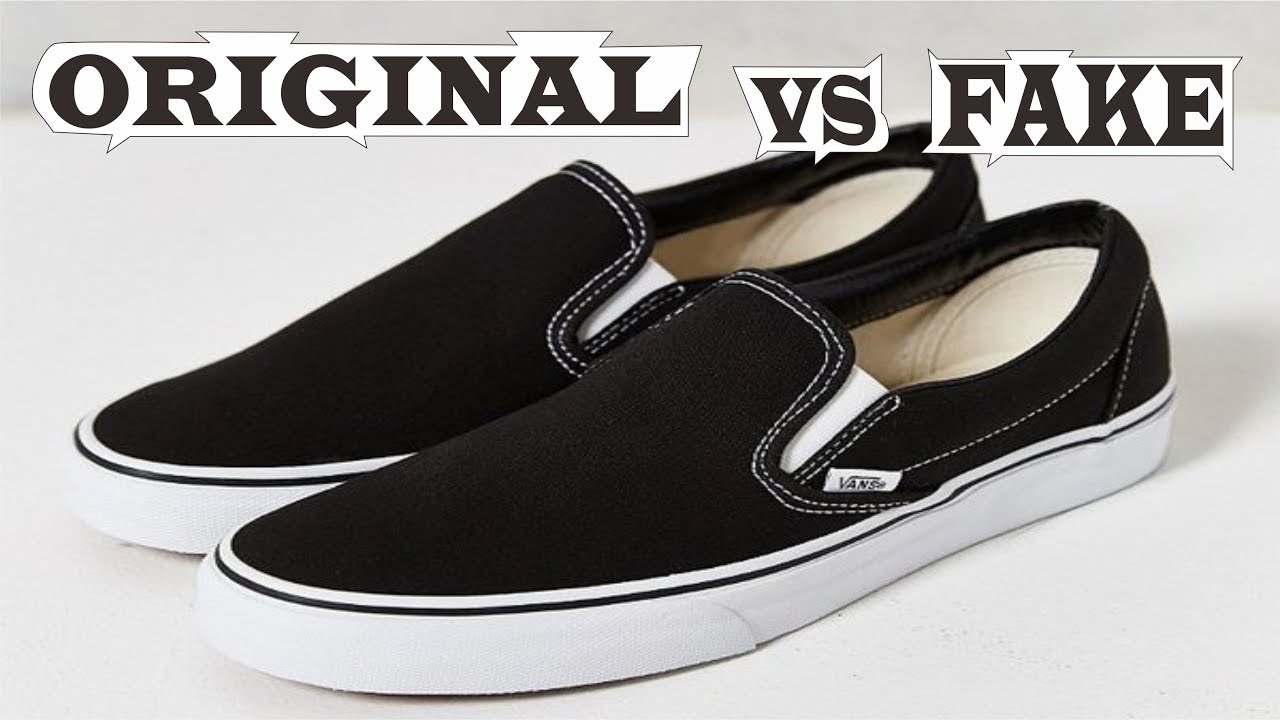 Vans Slip On Black White Original & Fake